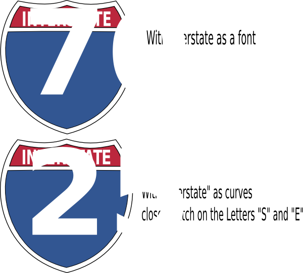 Free Vector Interstate Highway Sign Clip Art - Interstate Highway Signs (600x541)