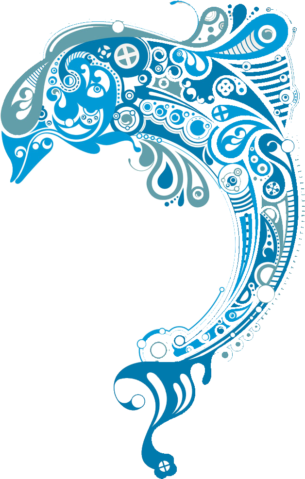Dolphin Abstract Art Clip Art - Dolphin Art Png (1000x1000)