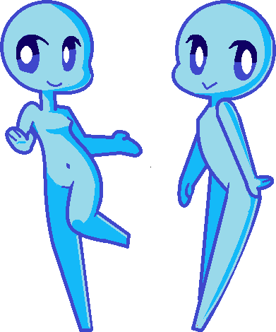 Fenaceide 1,106 124 Free Bases By Fenaceide - Chibi Base Ms Paint (391x470)