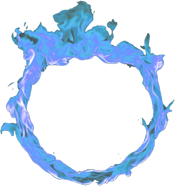 Blue Fire Circle Picture - Portable Network Graphics (600x634)