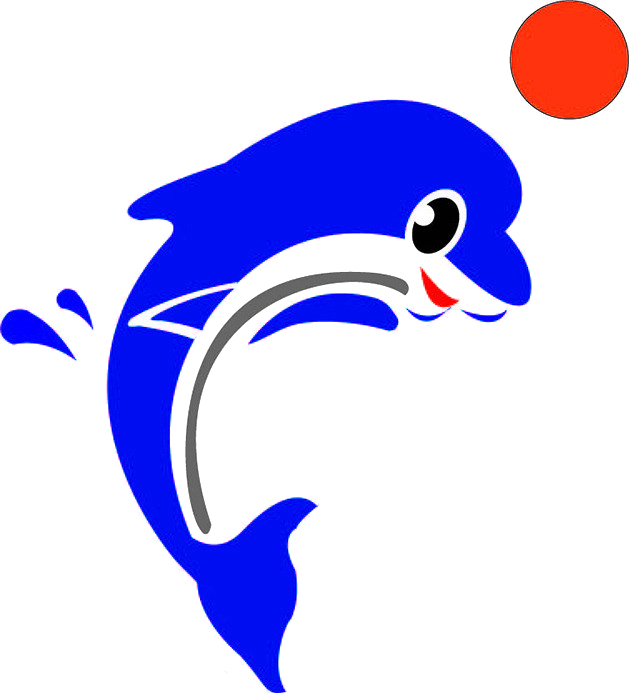 Cartoon Dolphin Animation - 海豚 卡通 (629x693)