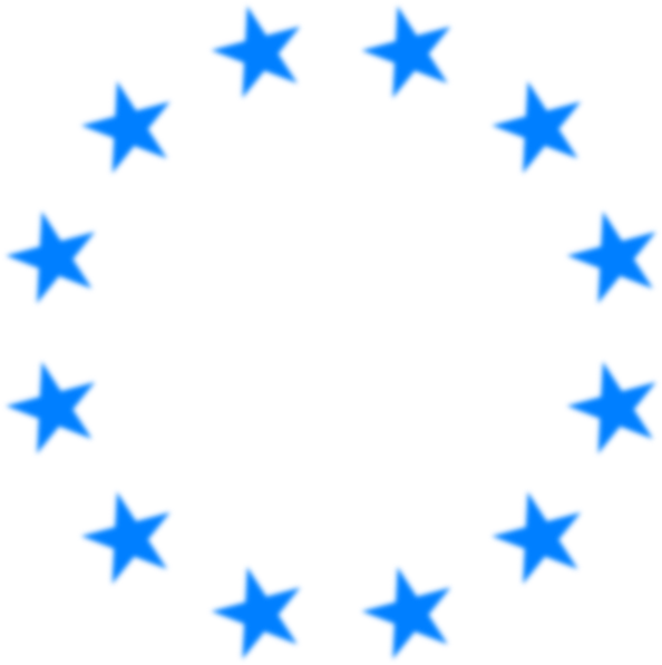 Big Eurostars Blue Faded Svg Clip Arts 594 X 597 Px - Easywalker Mini Buggy Xl Midnight Jack - Including (594x597)