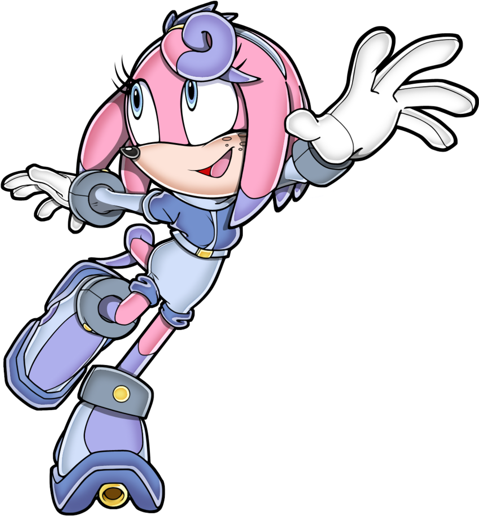 Graceful Skater Sonic Channel Comm - Sonic Channel Fan Characters (1024x1069)