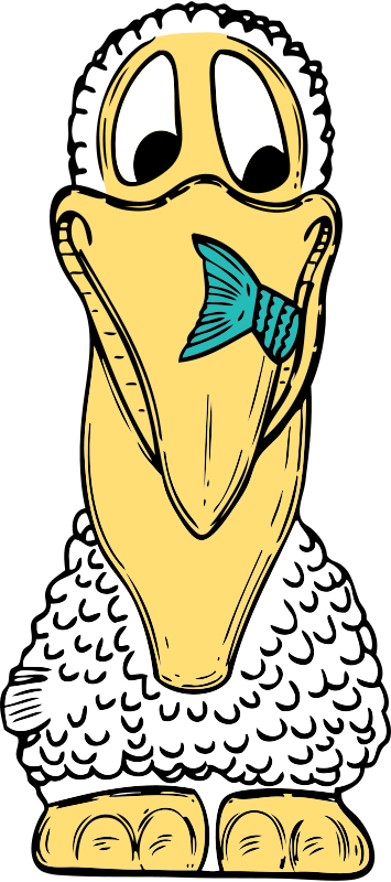 Get Notified Of Exclusive Freebies - Cartoon Pelican Shower Curtain (533x1200)