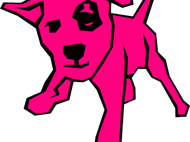 Pink Dog Cliparts - Dog Clip Art (640x480)