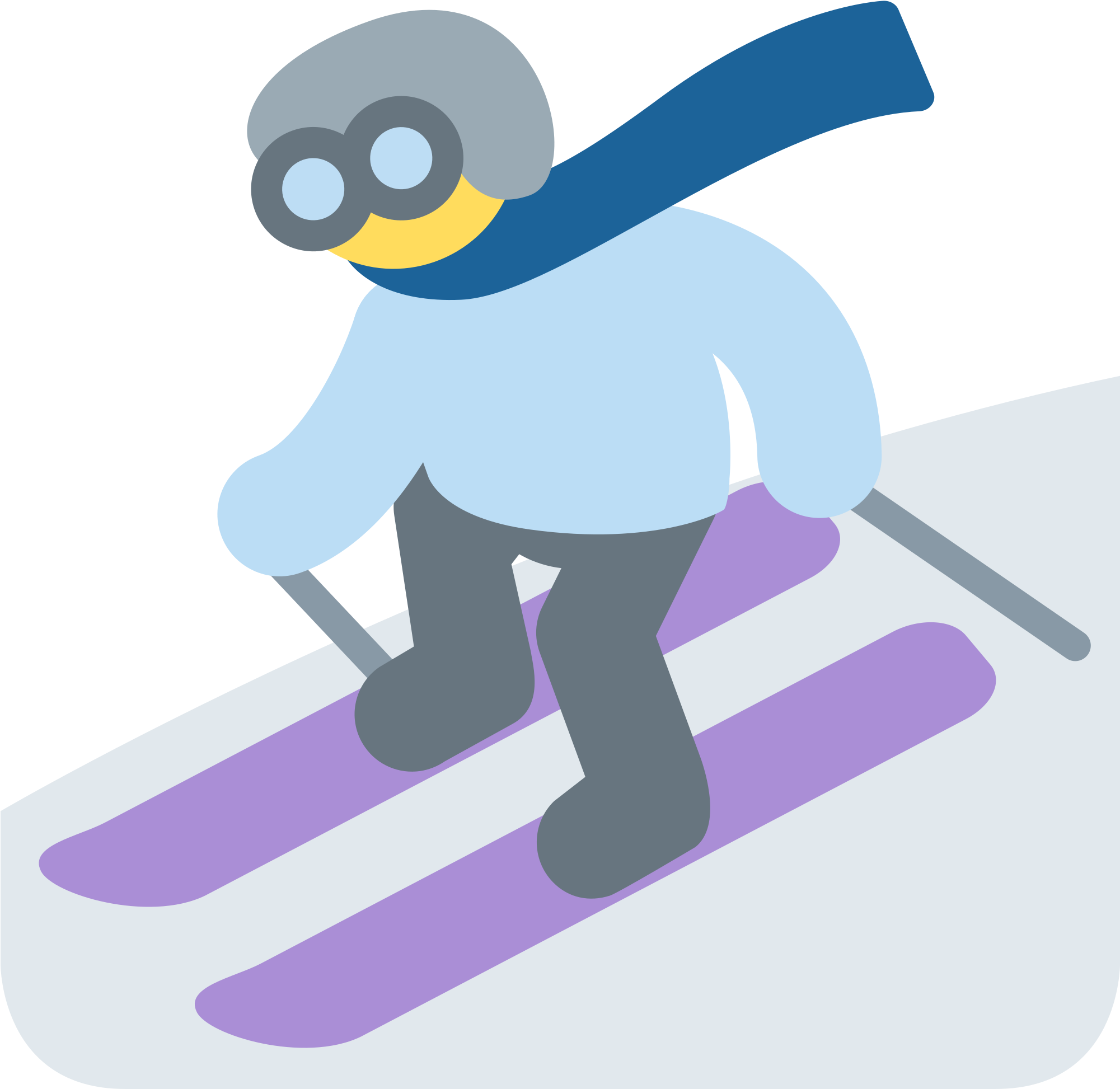 Cartoon Skier - Skiing (2000x2000)