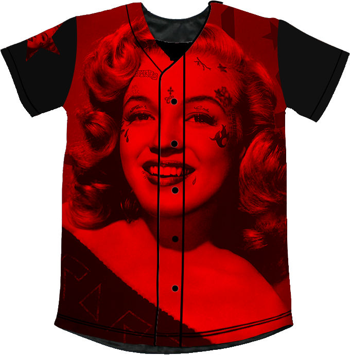 Marilyn Monroe Rvre Mxnrxe Baseball Jersey - Active Shirt (864x722)