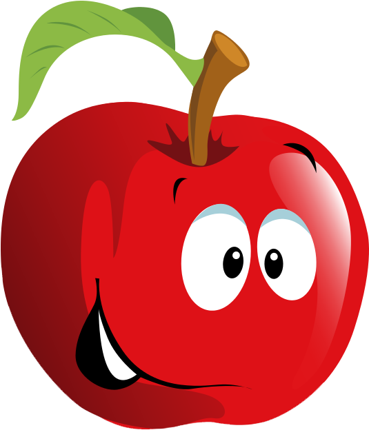 Free Cartoon Red Apple Clip Art - Яблочко Пнг (660x625)