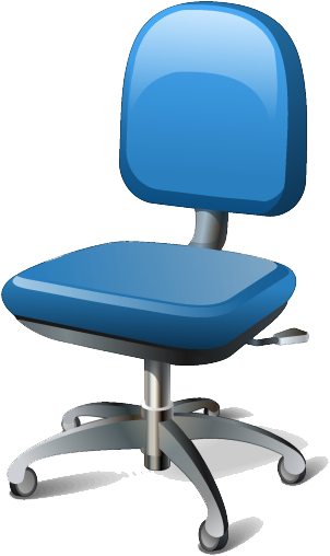 Desk Chair Vector Art Icon - Business (512x512)