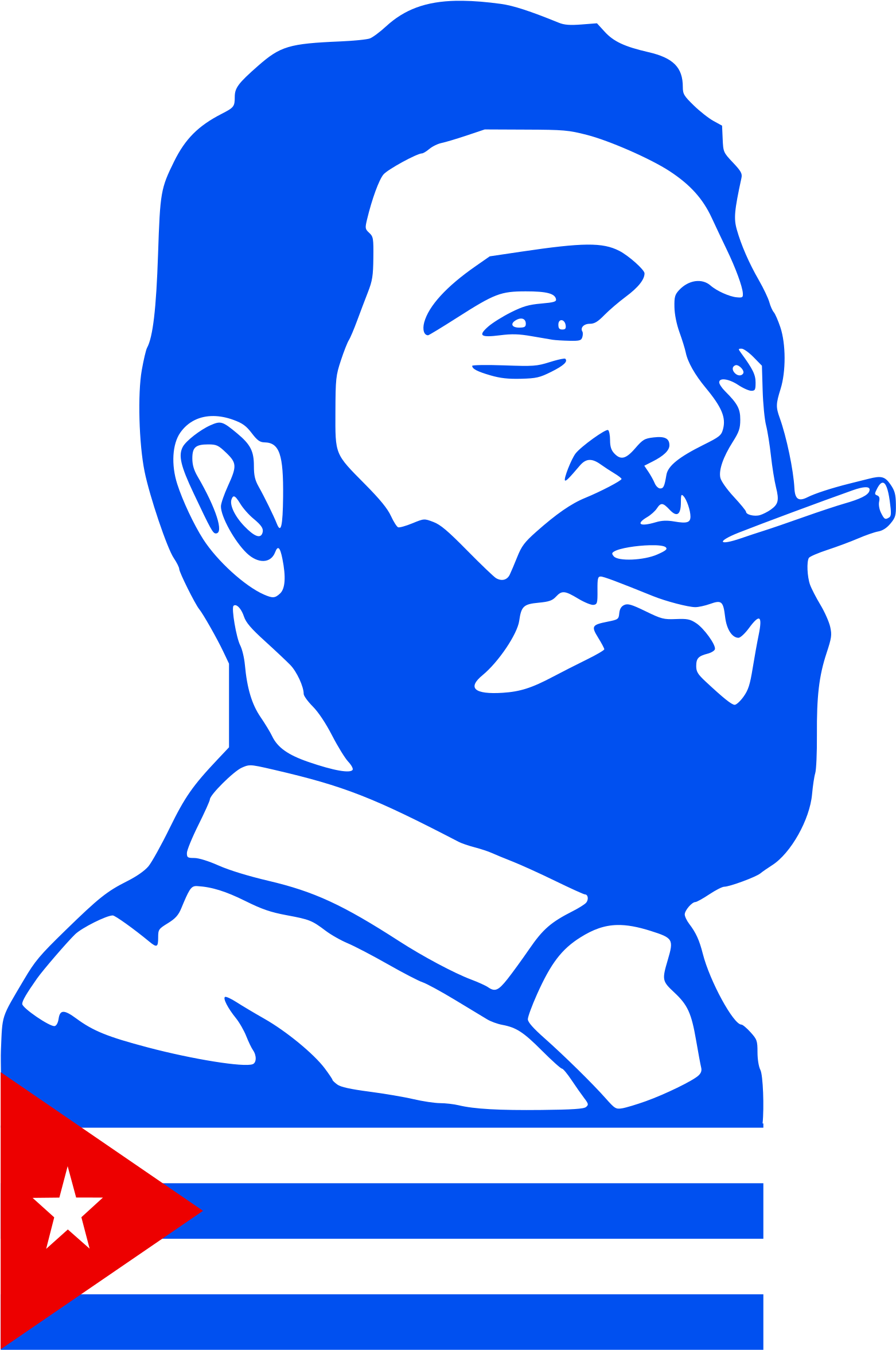 Fidel Castro Clip Art - Fidel Castro Cuba Flag (1593x2400)