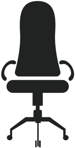 Narrow Back Office Chair Icon Transparent Png - Office Chair Icon (512x512)