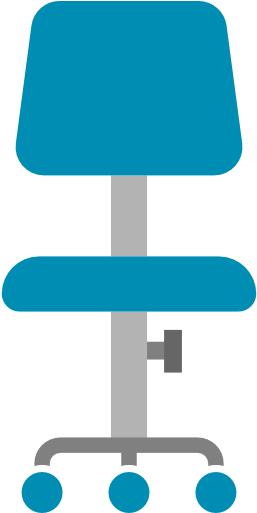 Desk Chair Free Icon - Desk Chair Icon Blue (512x512)