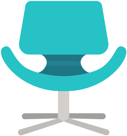 Little Tulip Chair Icon Transparent Png - Silla Grande Y Pequeña Animado (512x512)