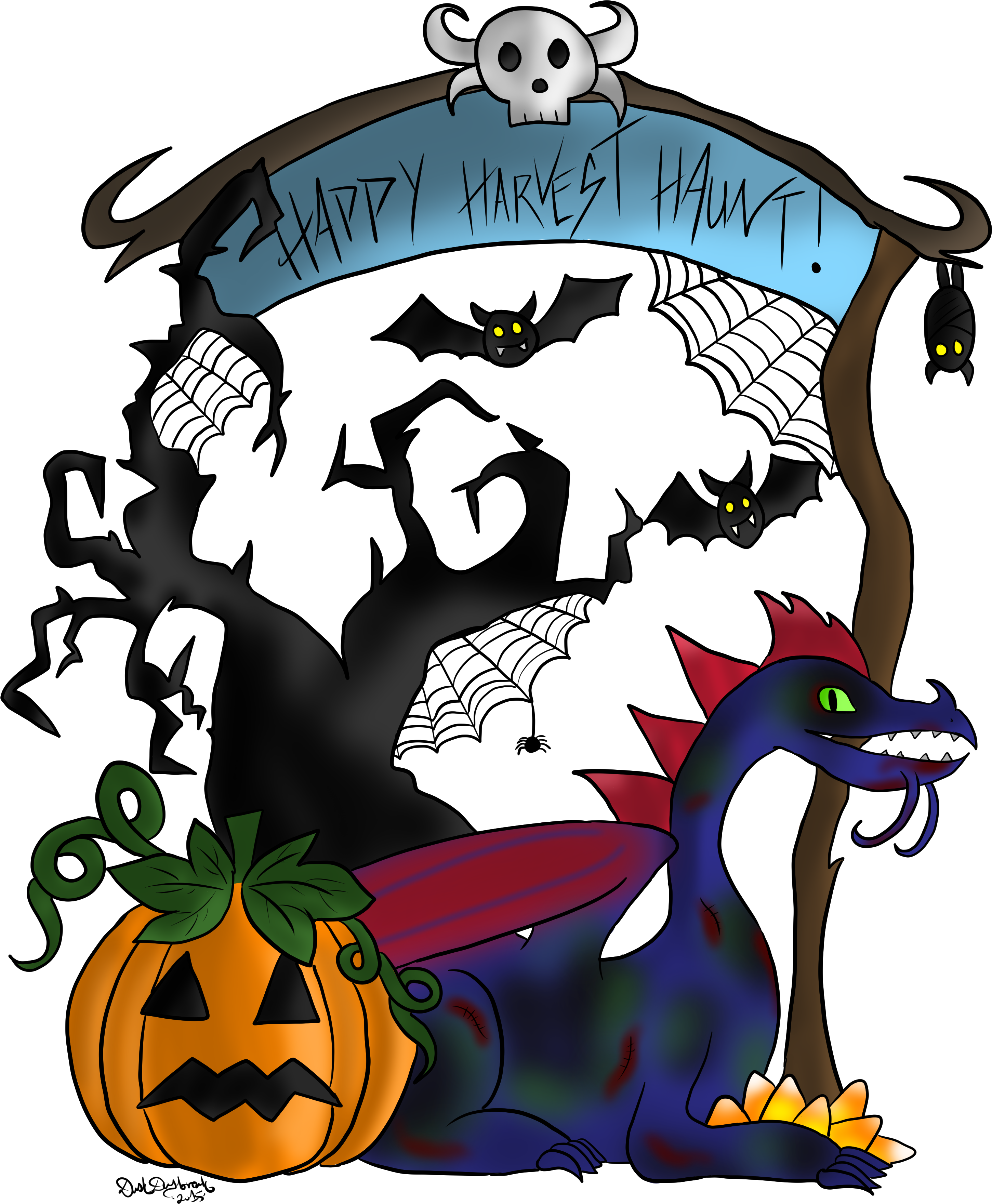 Halloween Dragon Requests - Jack-o'-lantern (3024x3688)