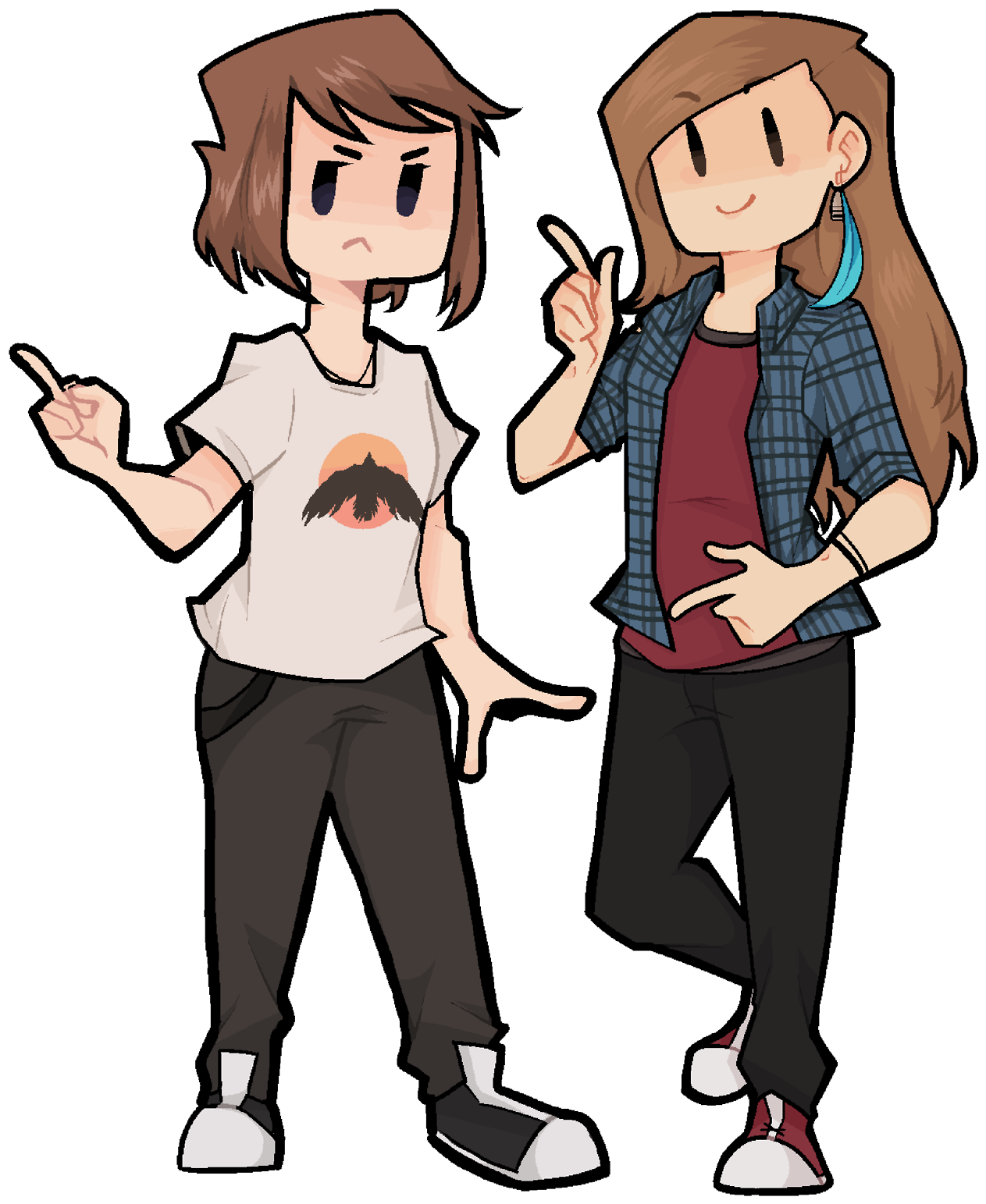 Drew Rachel And Chloe In My Binary Style That I'm Experimenting, - Cartoon (1280x1642)