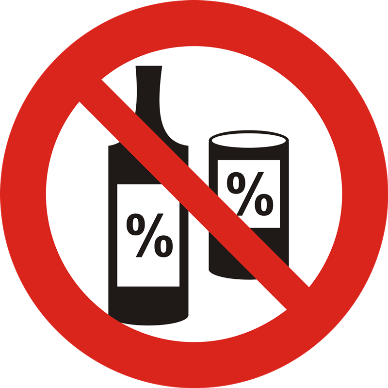 6-10 Alcohol Prohibition Facts - Don T Walk Clipart (1280x1280)