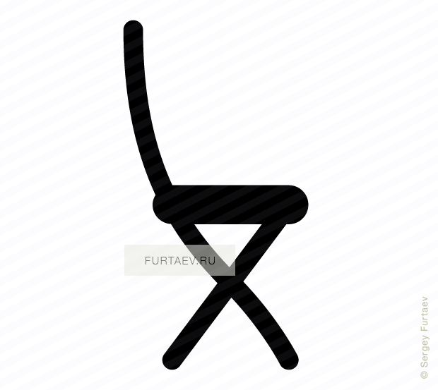Vector Icon Of Seat Furniture - Side Chair Icon Png (620x553)