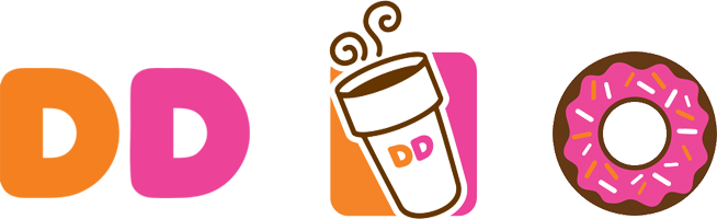 Elements That Make Up The Dunkin Donuts Brand - Dunkin Donuts Logo Png (654x200)