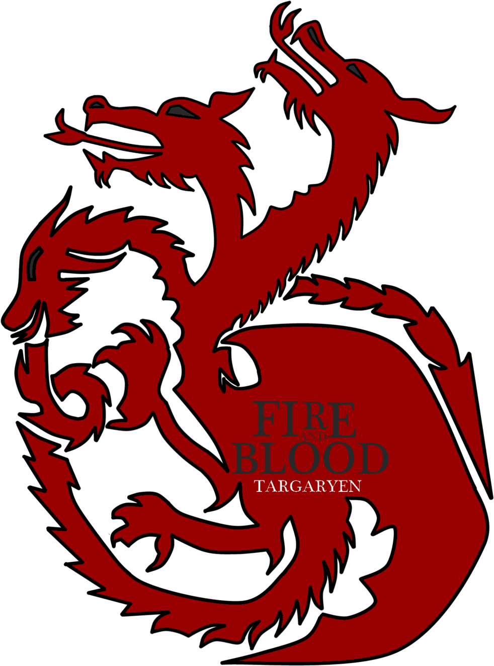 House Targaryen Sigil Custom By Duwee-davisii - House Of Targaryen Png (1024x1356)
