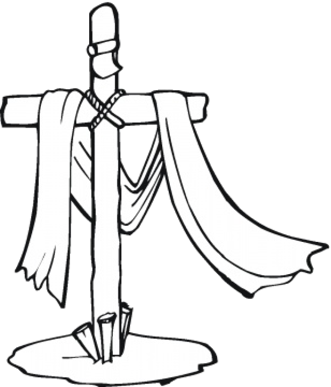 Cross Coloring Pages (657x768)