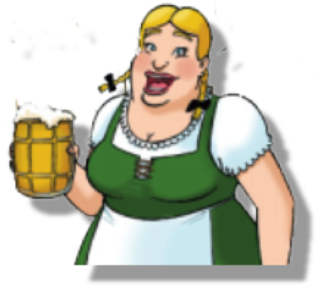 German Clipart Stereotype - Big German Woman (460x444)