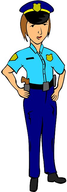 Officer, Police Officer, People, Woman, Uniform - Police Woman Drawing (320x640)