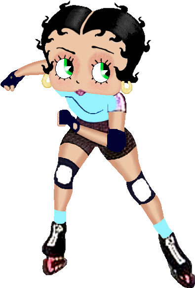 I Am A Betty Boop Fan ♡ I Love To Roller Blade, Henry - Betty Boop Patin (448x620)