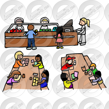 Picture For Classroom Therapy Use Great Cafeteria Clipart - Kids In Cafeteria Clipart (380x380)