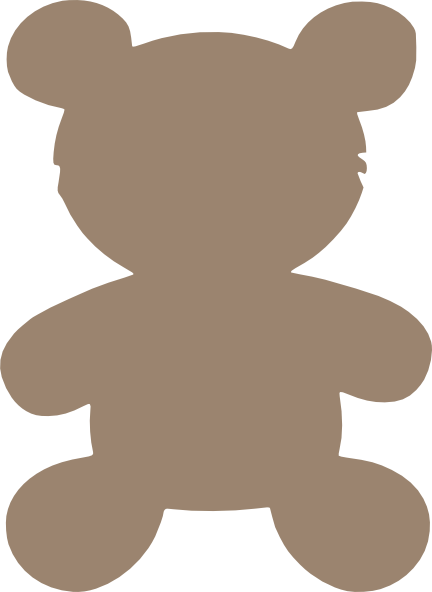 Teddy Bear Head Clipart - Teddy Bear Silhouette Vector Free (432x592)