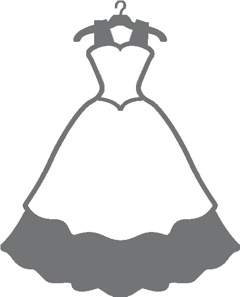 Stylish Wedding Dress Silhouette - Read-only Memory (800x800)