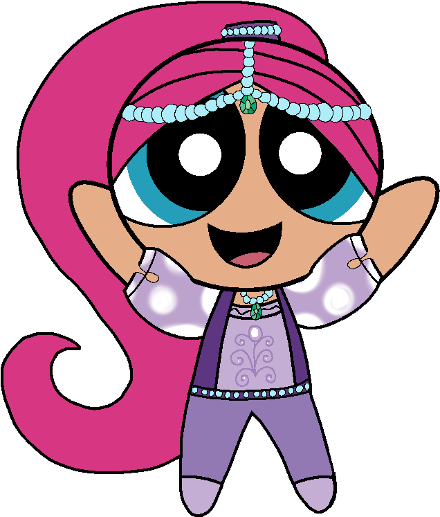 Shimmer In Powerpuff Girls Style By Marjulsansil - Shimmer & Shine Ppg (768x768)