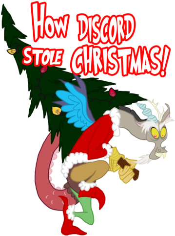 How Discord Stole Christmas By Microgalaxies - Mlp Discord Christmas (400x490)