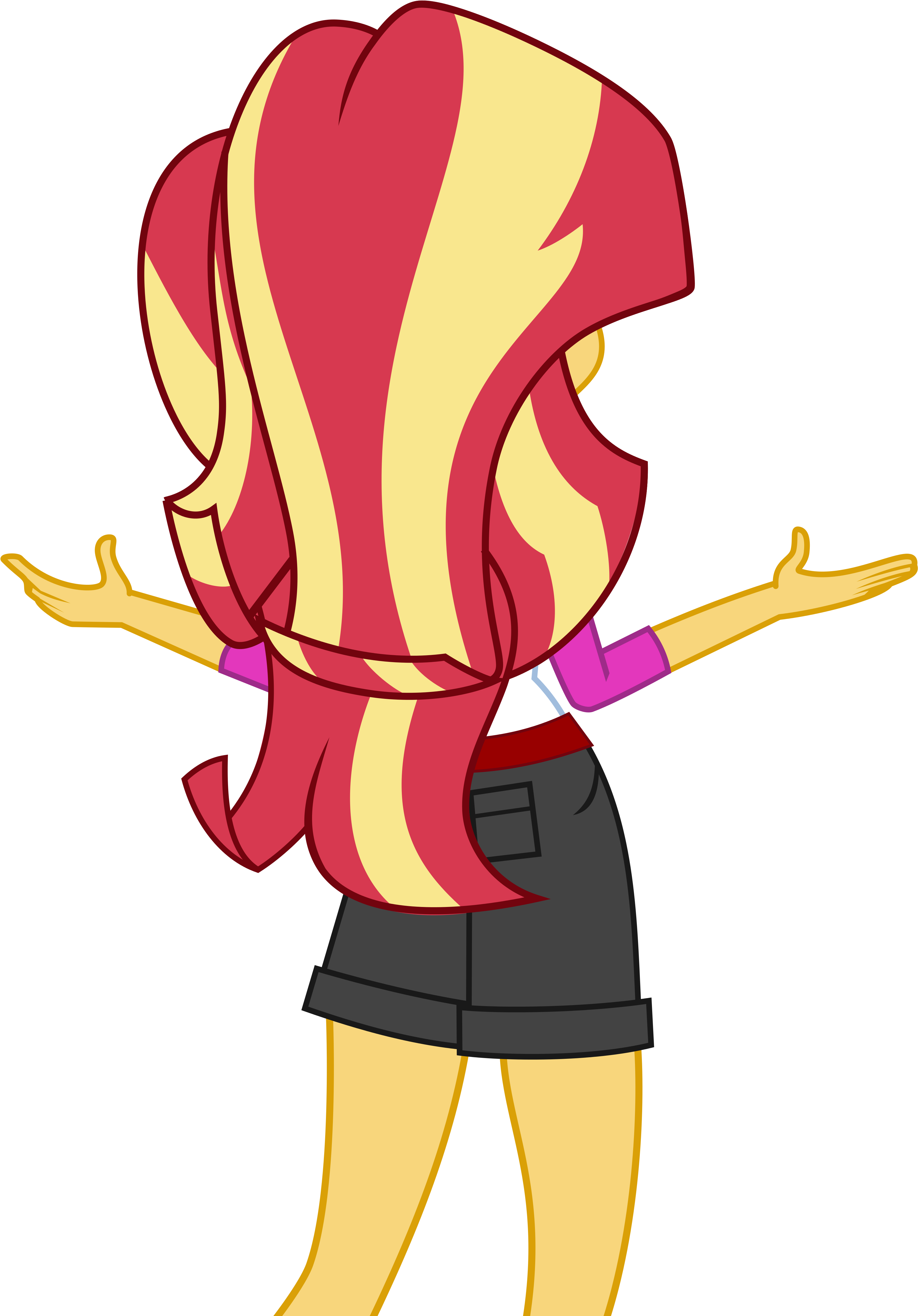Keronianniroro 146 10 Sunset Shimmer Back View By Keronianniroro - Cartoon (4092x5242)