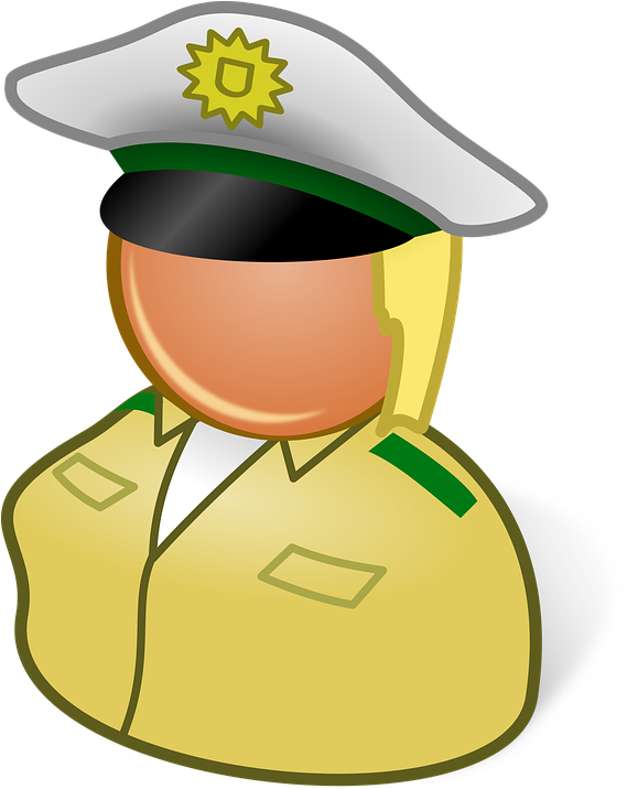 German People Cartoon - Polisi Lantas Perempuann Kartun Png (581x720)