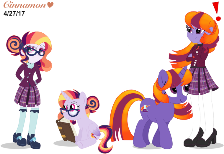 Equestria Girls, Exclamation Point, Glasses, Human - Comics (800x537)