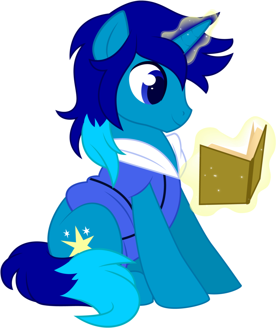 Xnightmelody, Blue, Book, Commission, Magic, Male, - Mylittlepony Light Shine (1024x1205)