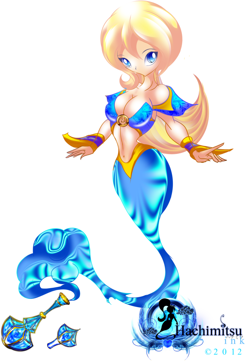 Magical Genie Of The Bottle By Hachimitsu Ink On Deviantart - Cartoon (900x1290)