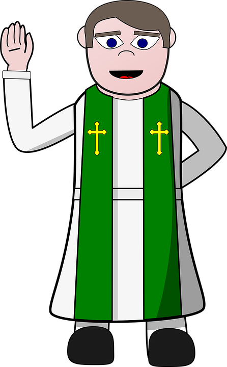 German People Cartoon - Pastor Clip Art (500x807)