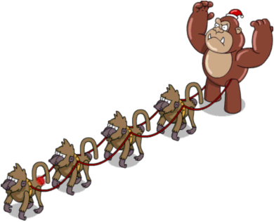 Inflatable Gorilla And Baboons - Simpsons Baboon (390x316)