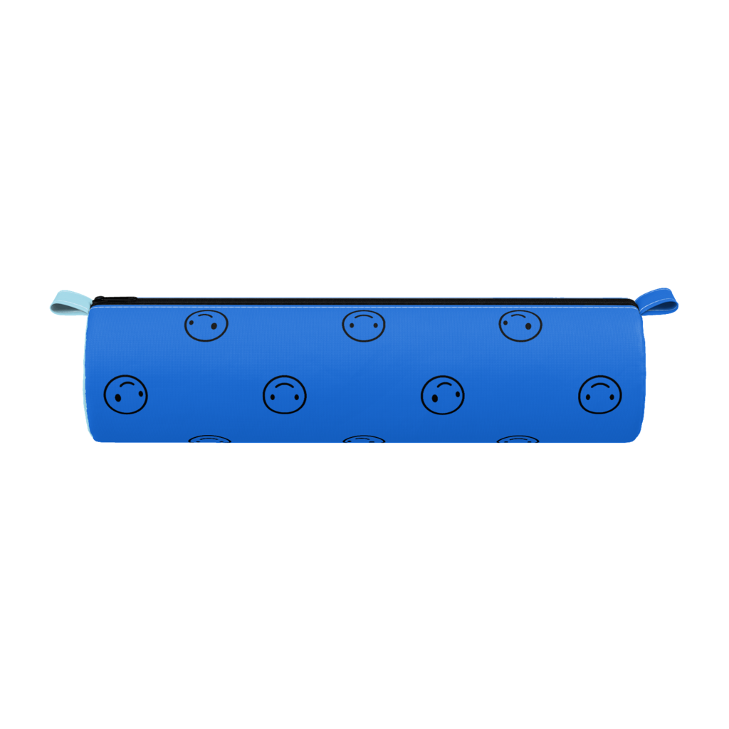 Behappy Blue Pencil Case - Cylinder (1024x1024)