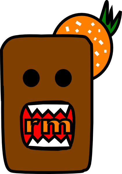 Domo Kun W/orange Clip Art - Domo Kartun (420x598)