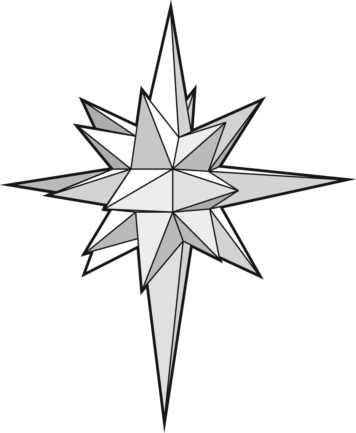 Star Drawing - Star Of Bethlehem Drawing (1201x1461)