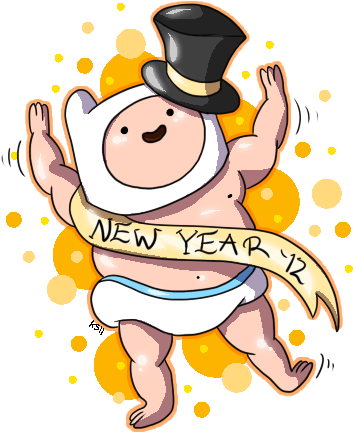 Baby New Year By Cleveravian On Deviantart - New Years Baby Transparent (382x454)