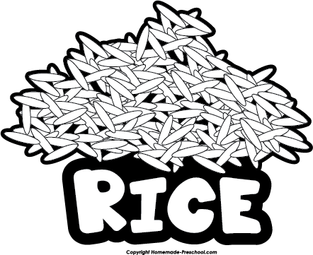 Click To Save Image - Rice Clipart Black And White (442x361)
