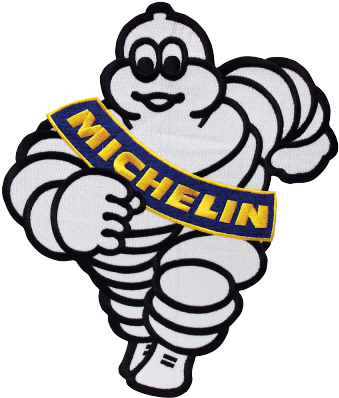 Large Michelin Running Bibendum - Logo Michelin Man (400x400)