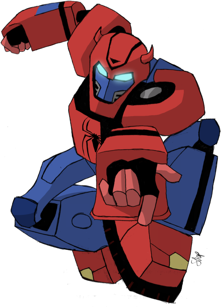 Spider-bot By Multiversecafe - Comics (766x1044)