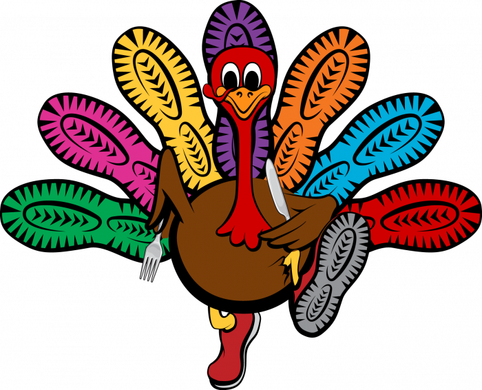 Burn Off The Leftovers - Turkey Trot Vector (700x566)