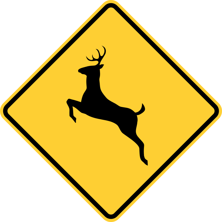 Deer Crossing Road Sign (768x768)