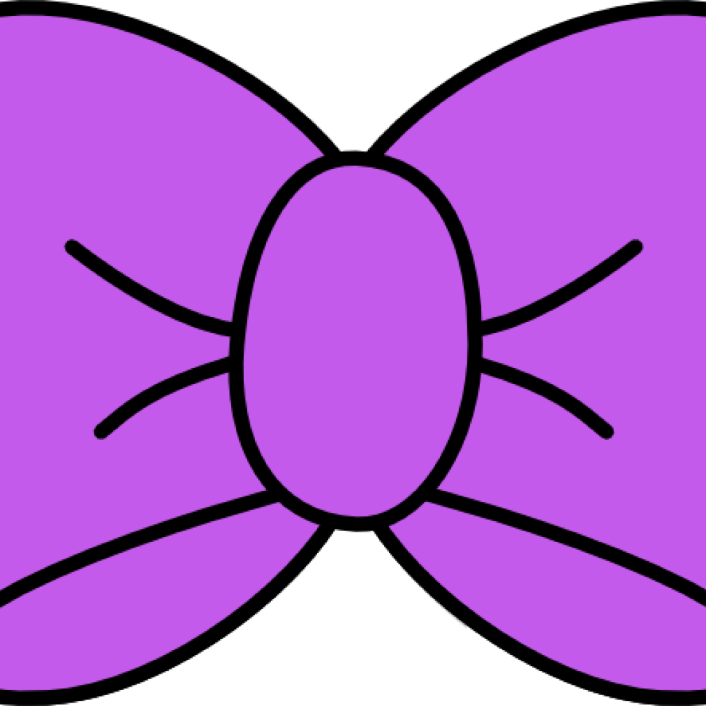 Bow Clipart Purple Bow Clip Art At Clker Vector Clip - Hair Bow Svg File (1024x1024)