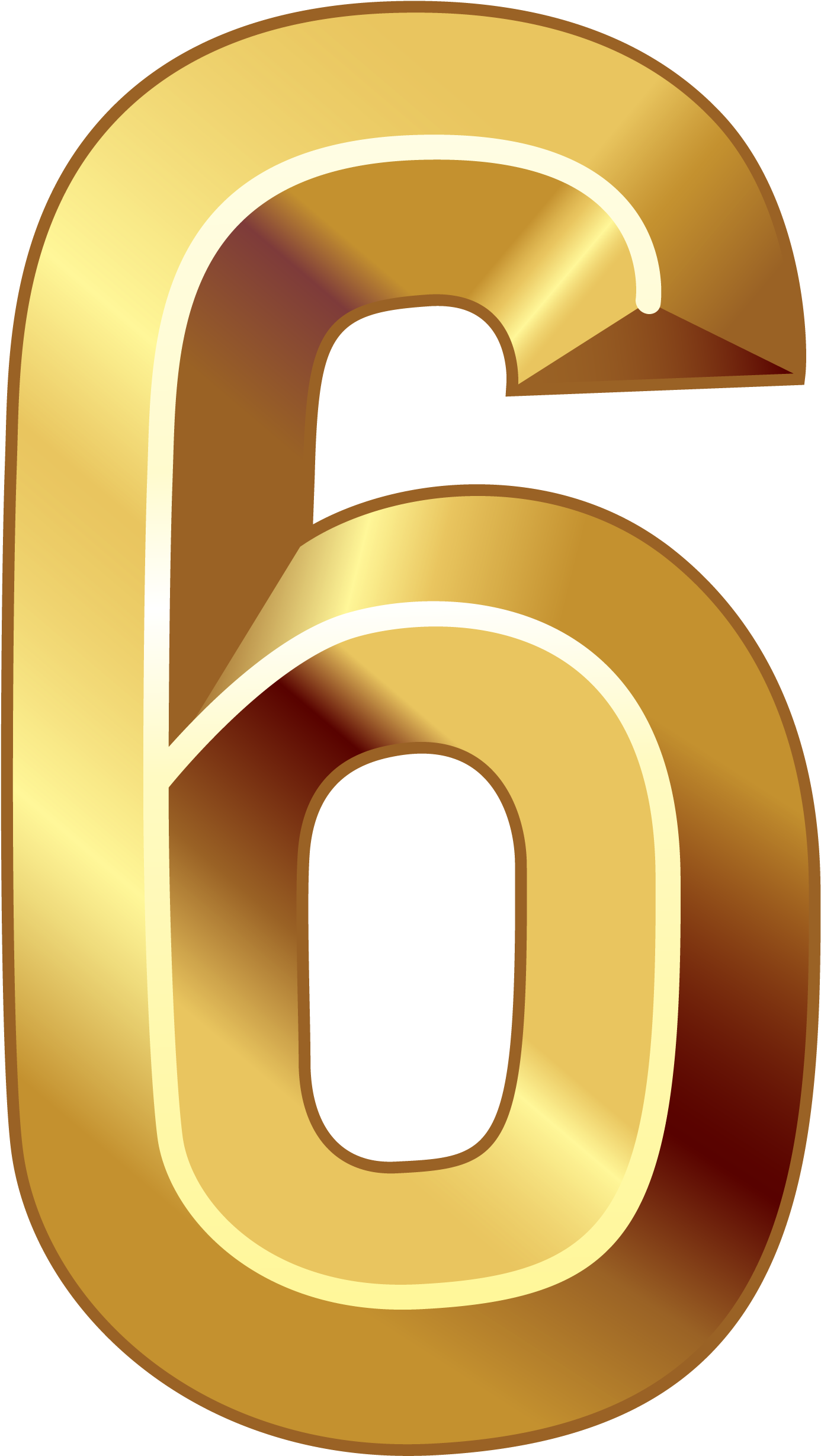 Golden Numbers Png (1548x2572)